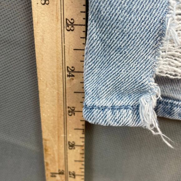 Hollister Ultra High Rise Mom Jeans Women's 7R W28 L27 Light Blue Zip Fly Button - Picture 10 of 11